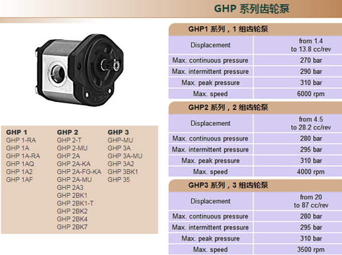 馬祖奇GHP系列齒輪泵說(shuō)明
